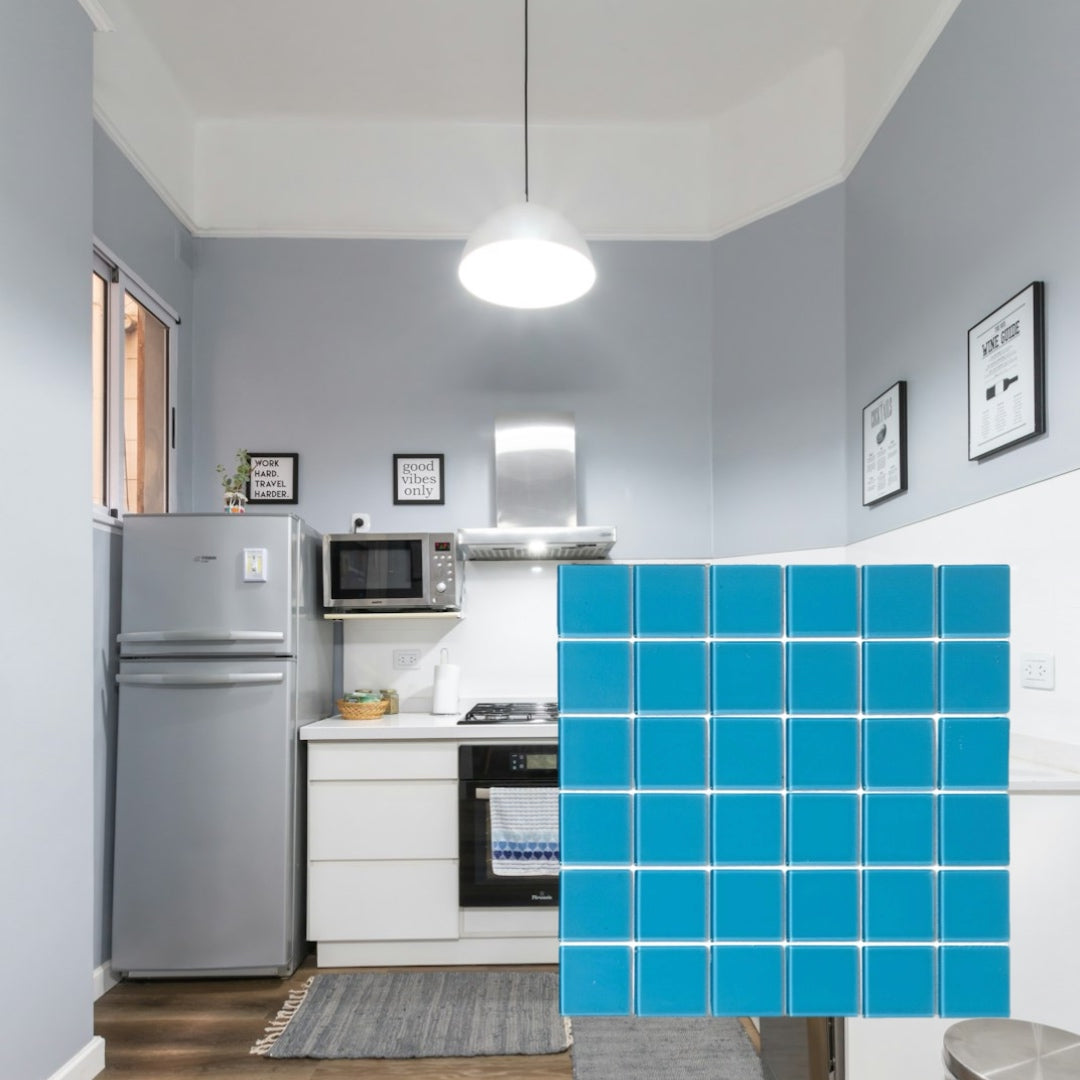 Decor Tiles - Aquamarine Glass 48mm