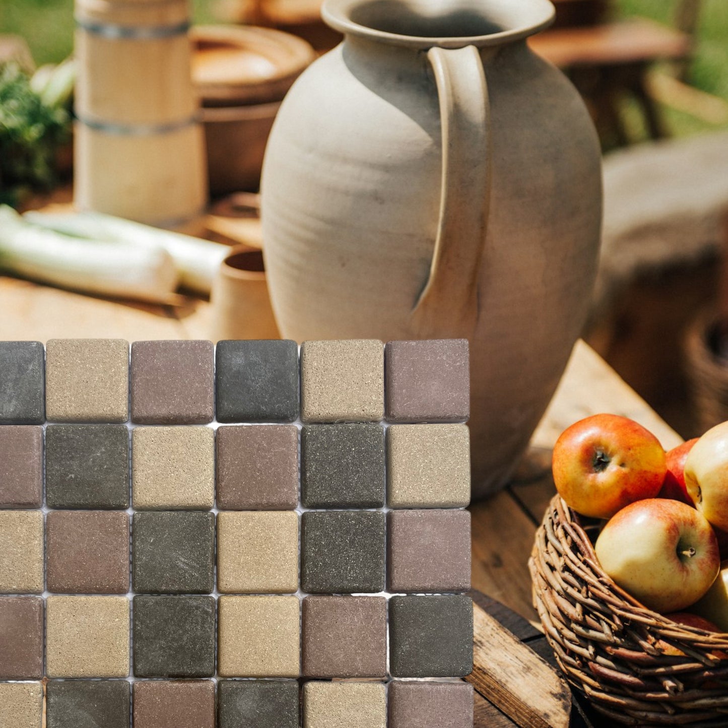 Decor Tiles - Concrete Brown Mix Non-Slip