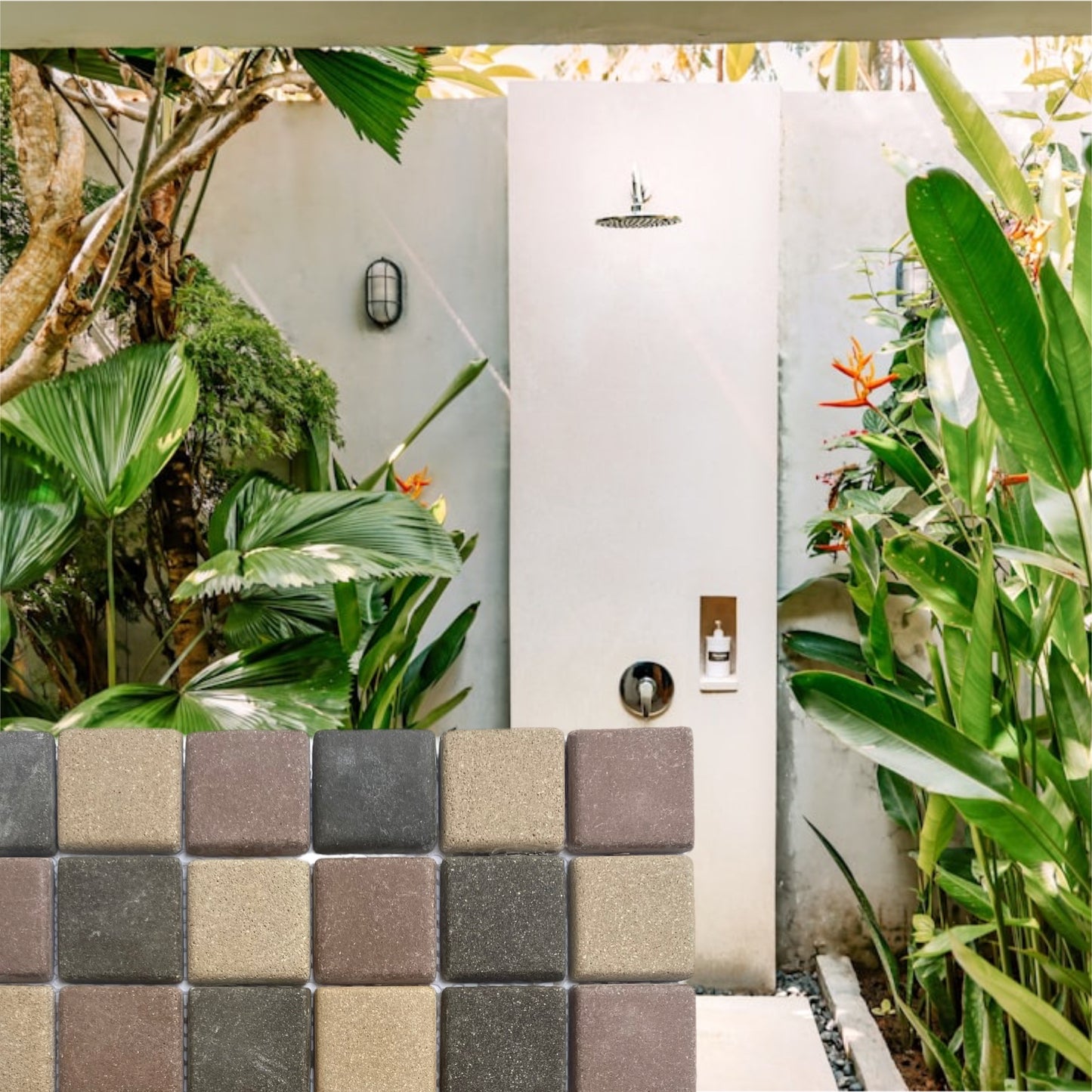 Decor Tiles - Concrete Brown Mix Non-Slip