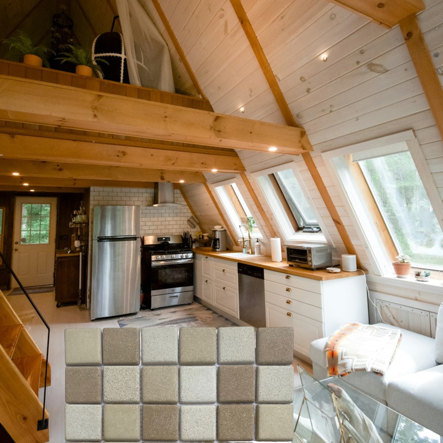 Decor Tiles -Concrete Beige Mix Non-Slip