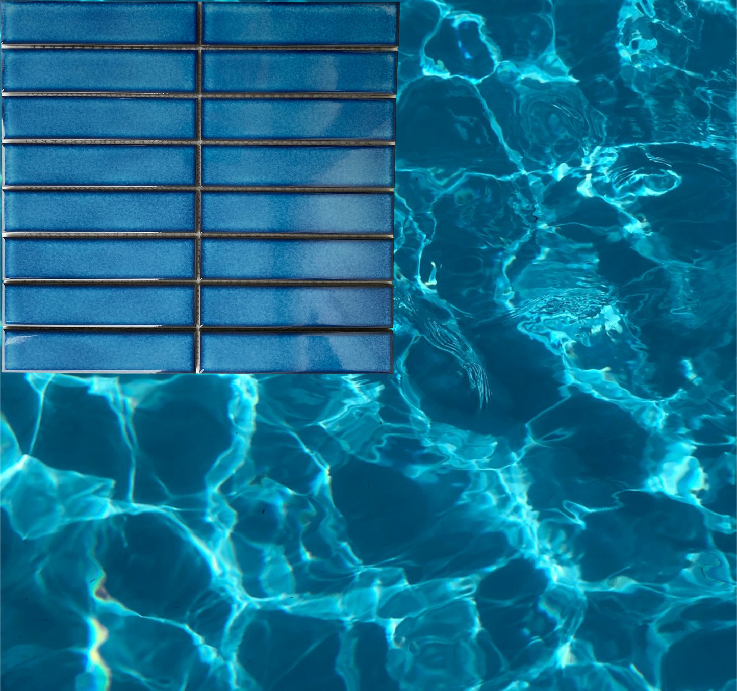 Decor Tiles -Glazed Mosaic Strip Blue