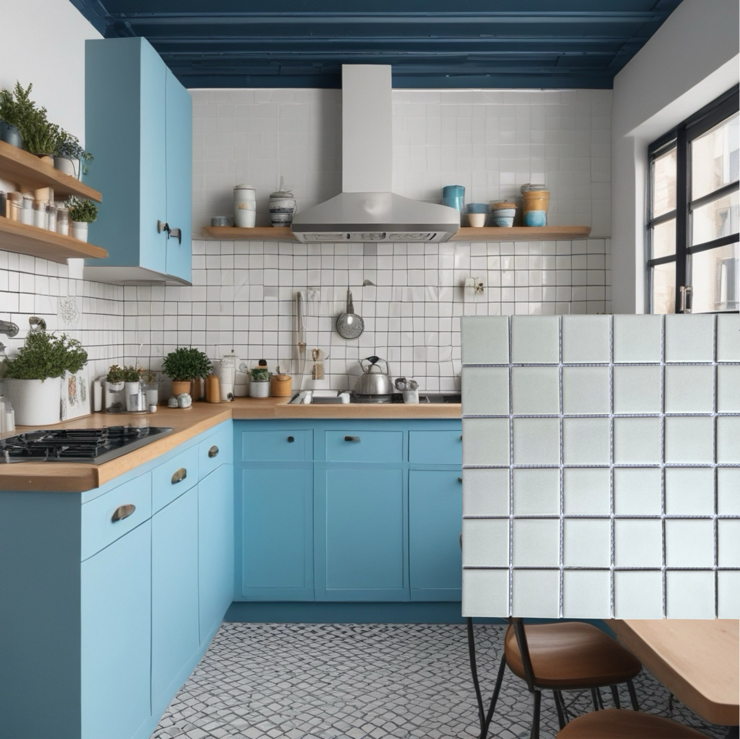 Decor Tiles -Glazed Mosaic Matt White