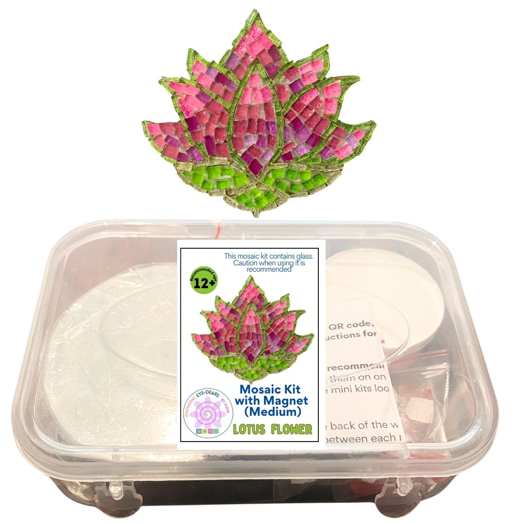 Single - Mosaic Craft Kit with Magnet - Lotus (Medium)