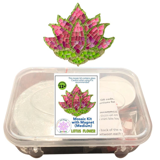 Single - Mosaic Craft Kit with Magnet - Lotus (Medium)