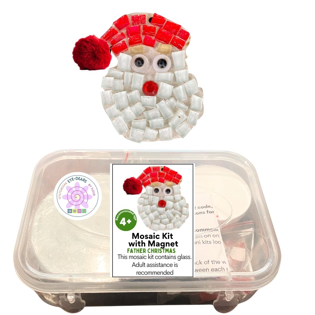 Single - Mosaic Craft Kit with Magnet - Father Christmas  (Small)