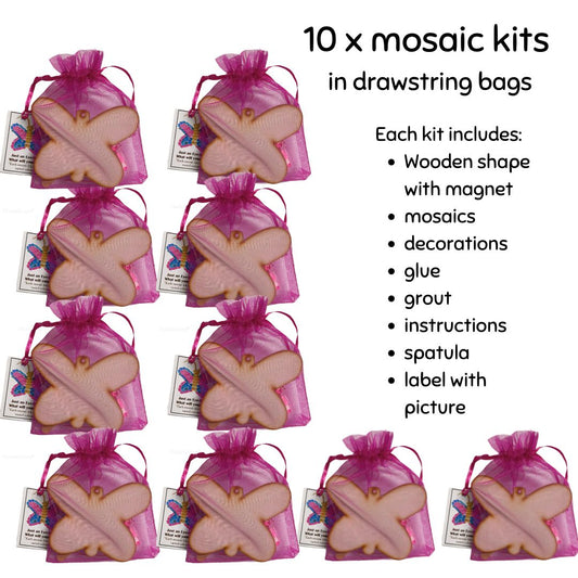 Bulk -Mosaic Craft Kit with Magnet- Butterfly (Small)