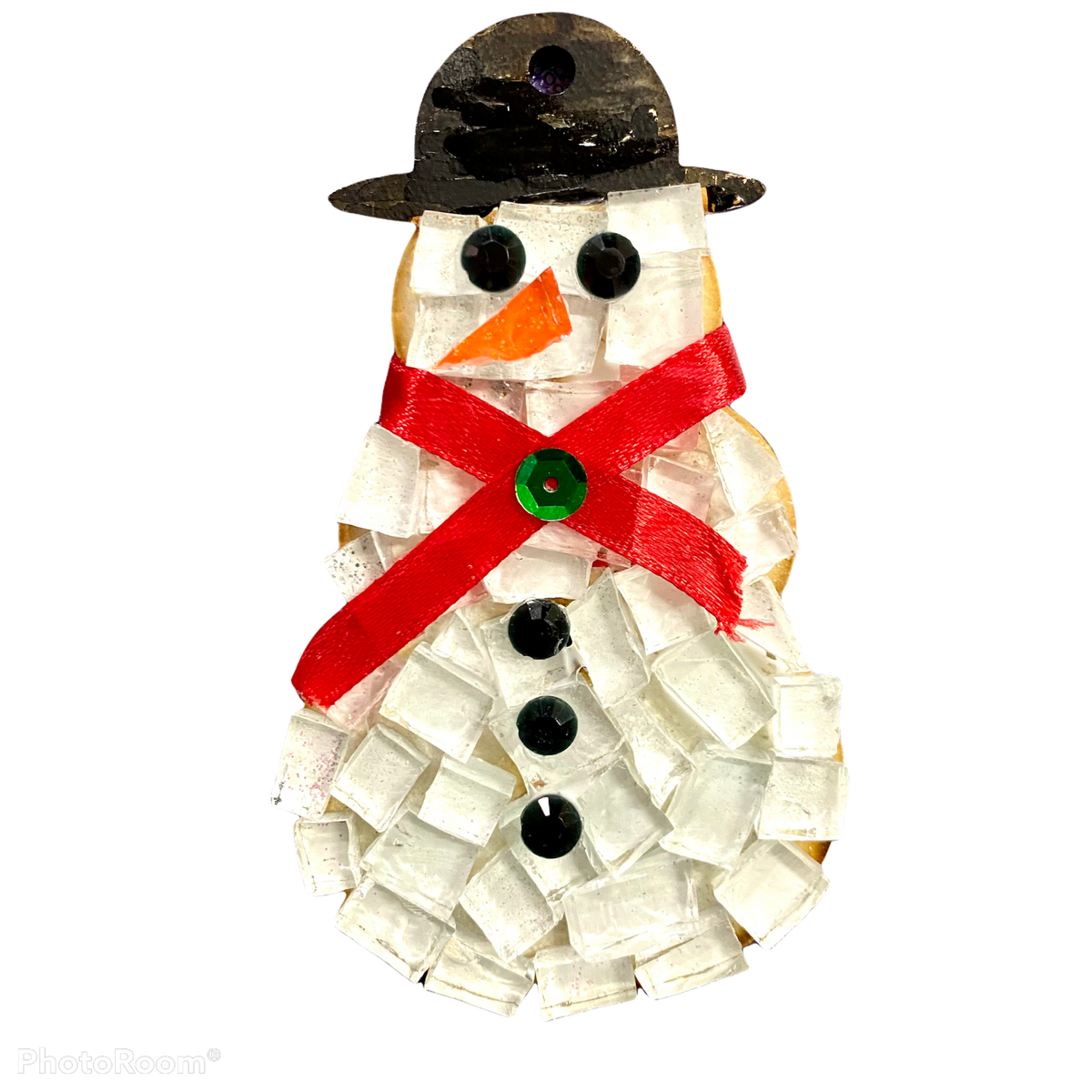 Bulk - Mosaic Craft Kit with Magnet - Christmas Snowman (Small)