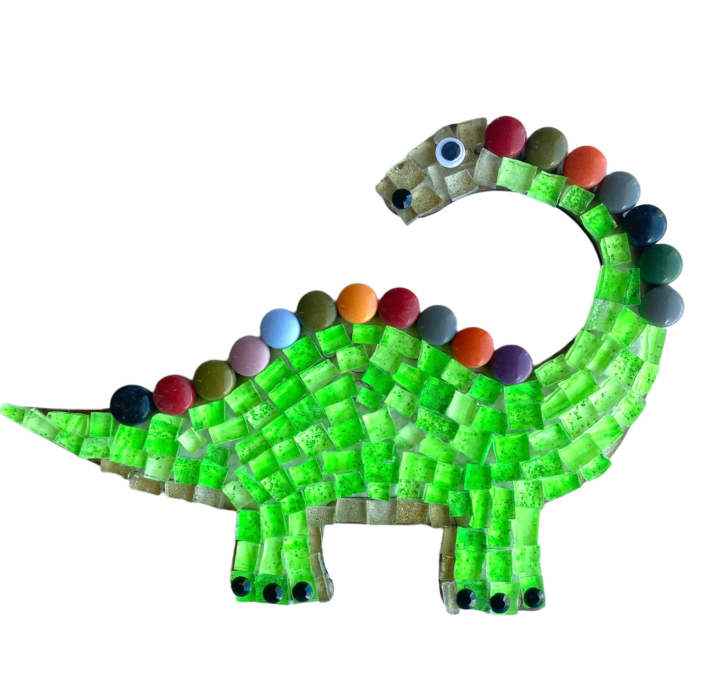 Single - Mosaic Craft Kit with Magnet - Green Brontosaurus (Medium)