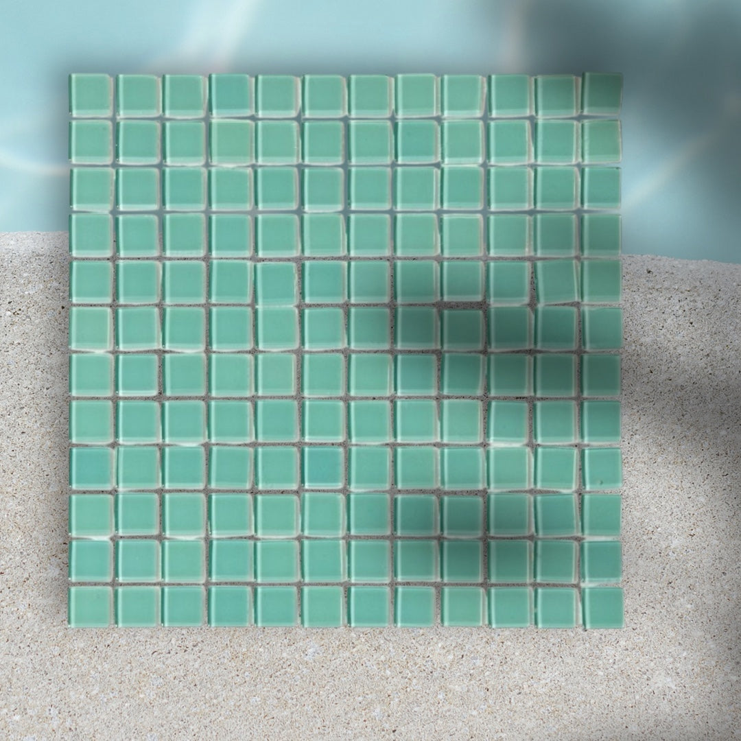 Decor Tiles - Turquoise Glass 23x23mm