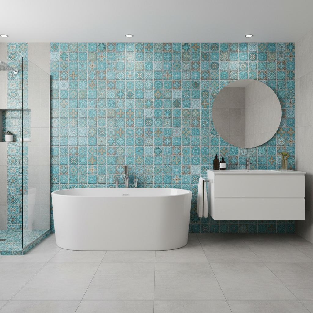 Decor Tiles - Porcelain Moroccan Turquoise