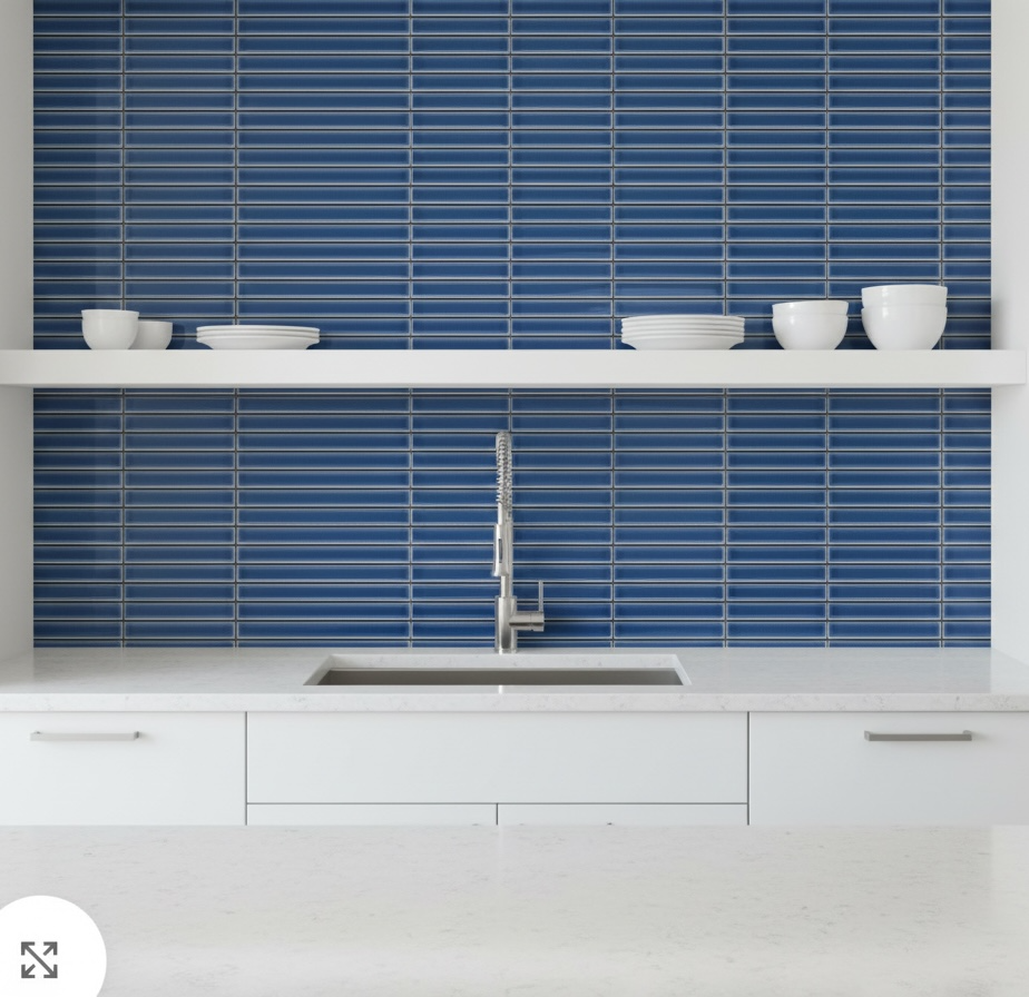 Decor Tiles - Porcelain Mini Strips Blue