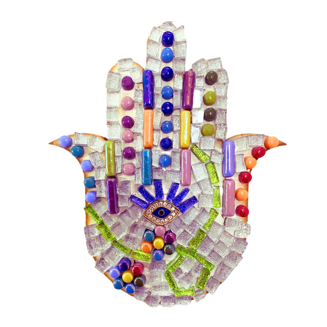 Single - Mosaic Craft Kit with Magnet - HAMSA (Medium)