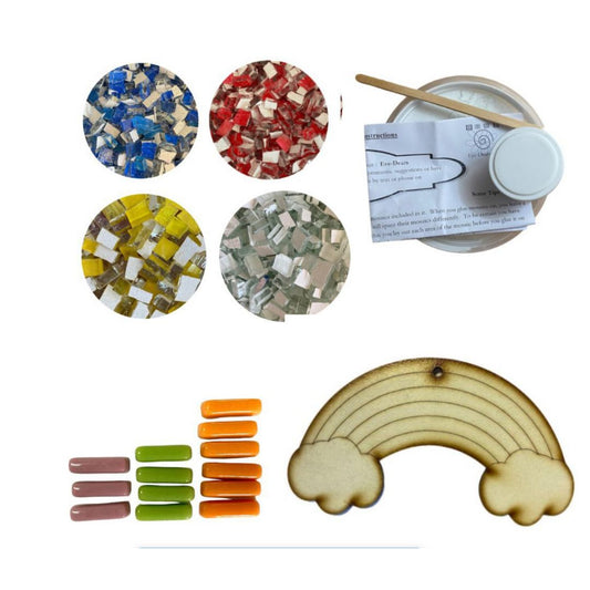 Bulk - Mosaic Craft Kit with Magnet- Rainbow (Small)