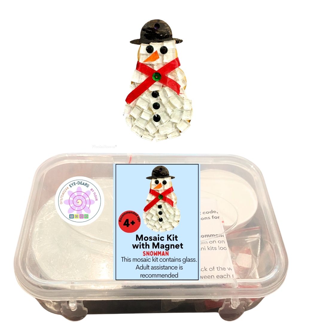 Single - Mosaic Craft Kit with Magnet - Snowman (Small)