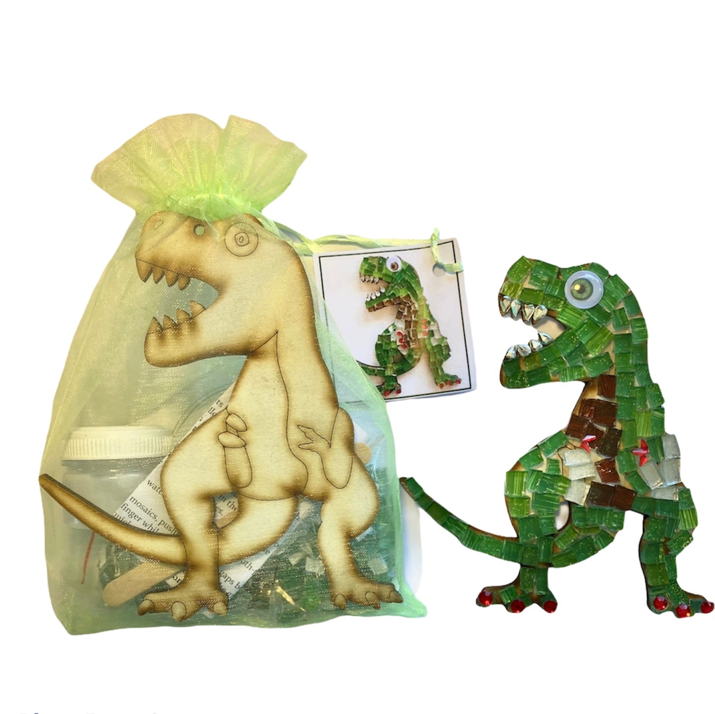Single - Mosaic Craft Kit with Magnet -T-Rex (Medium)