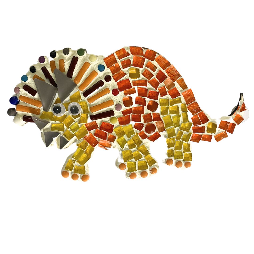 Single - Mosaic Craft Kit with Magnet - Triceratops (Medium)