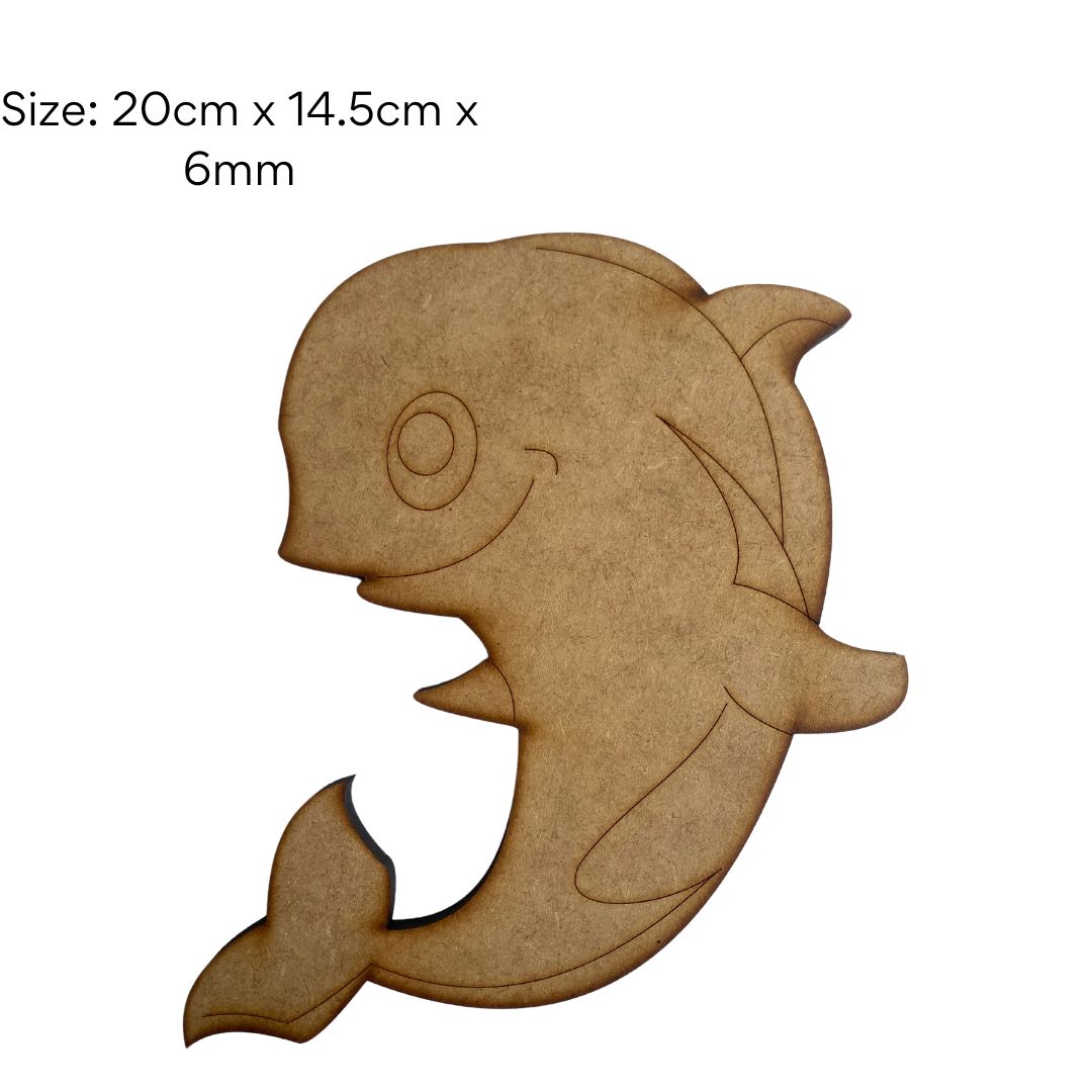 Wooden Shape Whale ( for crafting)