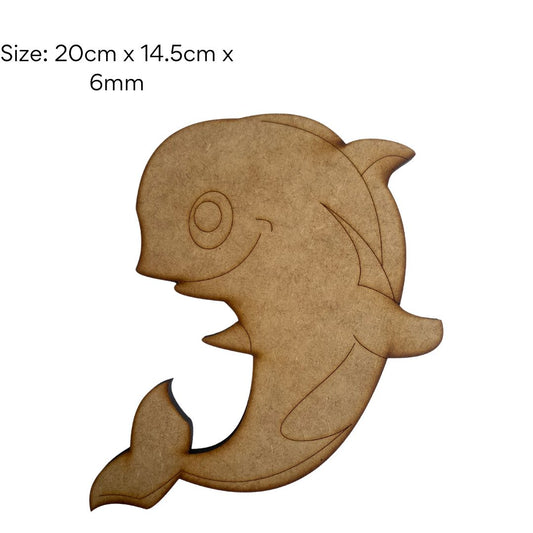 Wooden Shape Whale ( for crafting)