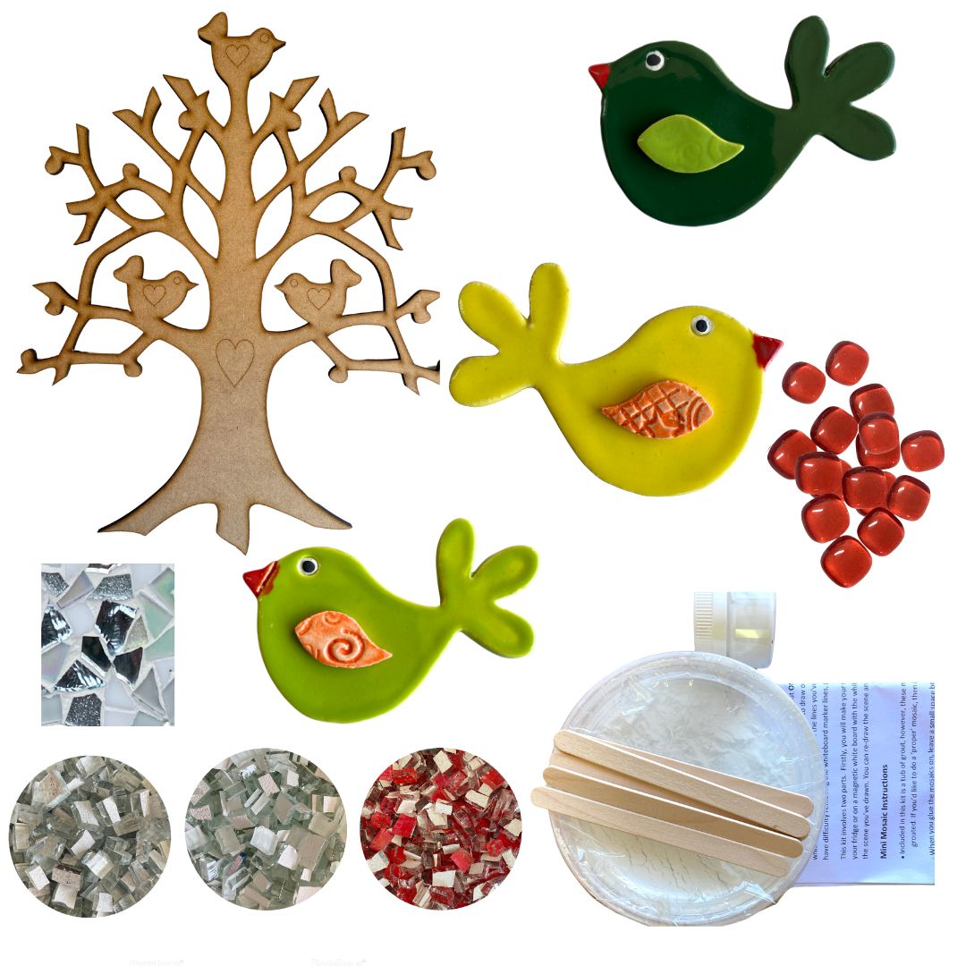 Mosaic Craft Kit for Adults - Winter Tree (Large)