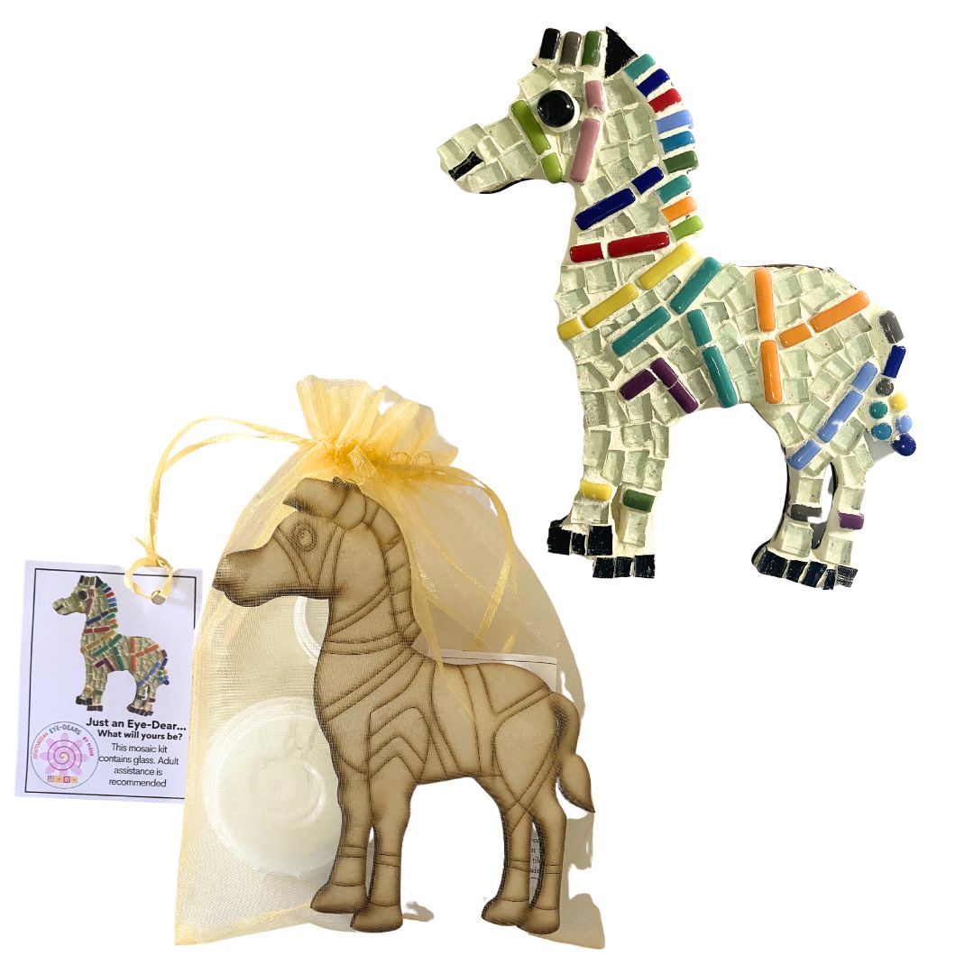Single - Mosaic Craft Kit with Magnet - Zebra (Medium)
