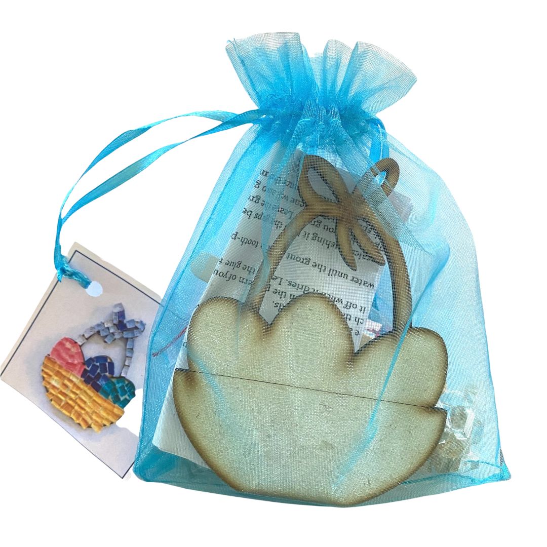 Single - Mosaic Craft Kit with Magnet - Easter Basket (Small)