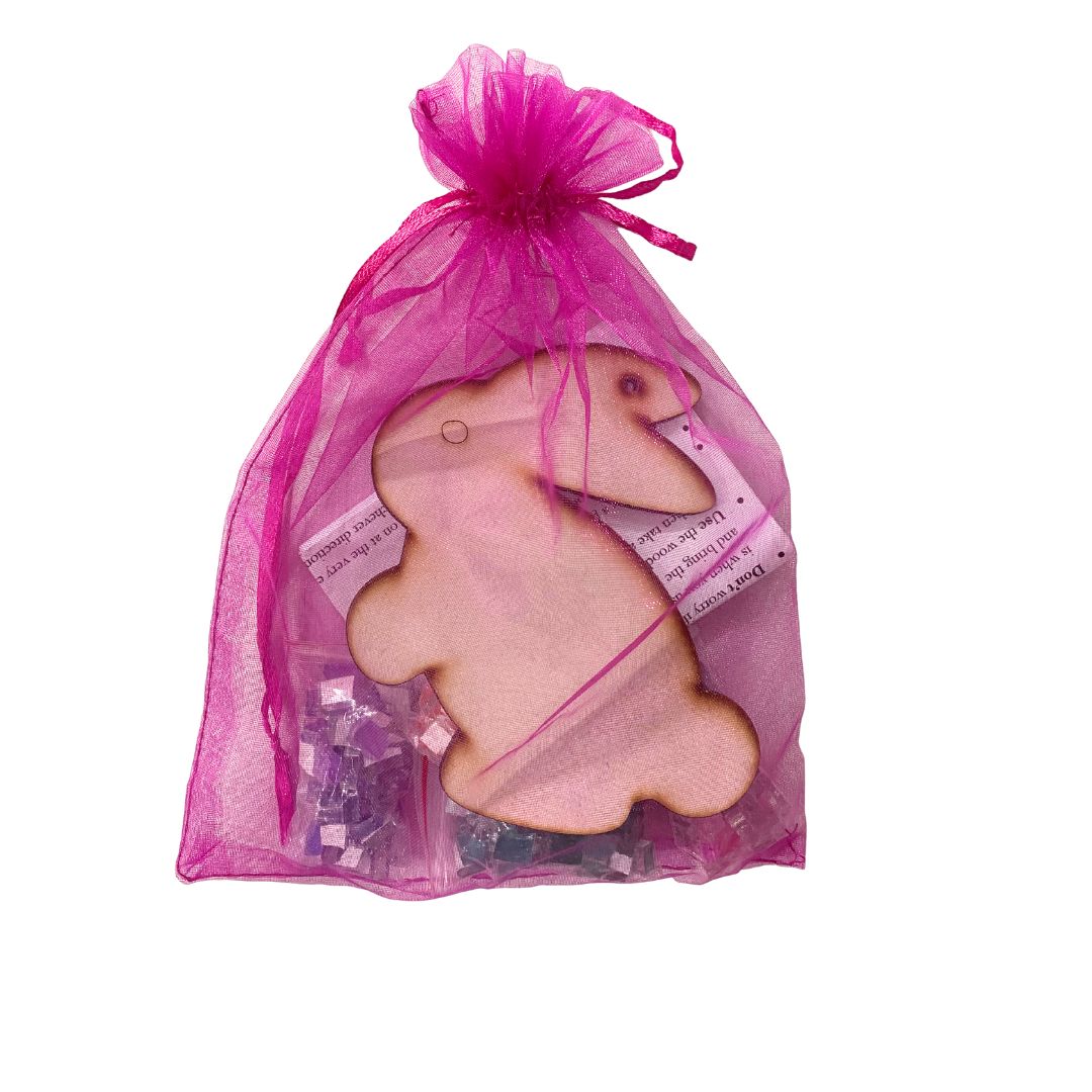 Single - Mosaic Craft Kit with Magnet - Floral Bunny (Medium)