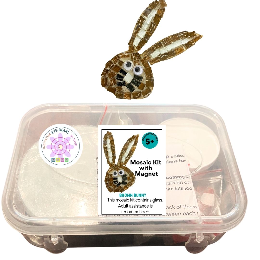 Mosaic Craft Kit with Magnet- Easter Bunny Brown (Small)