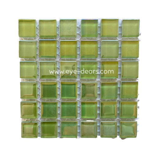 Mosaic Tiles -  Sheet Citrus Green Pearl 15x15mm