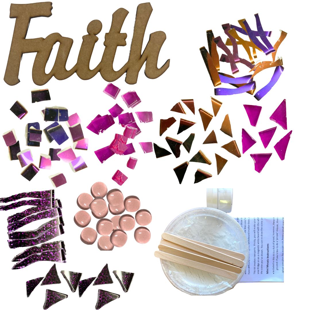 Mosaic Craft Kit for Adults - Faith (Large)