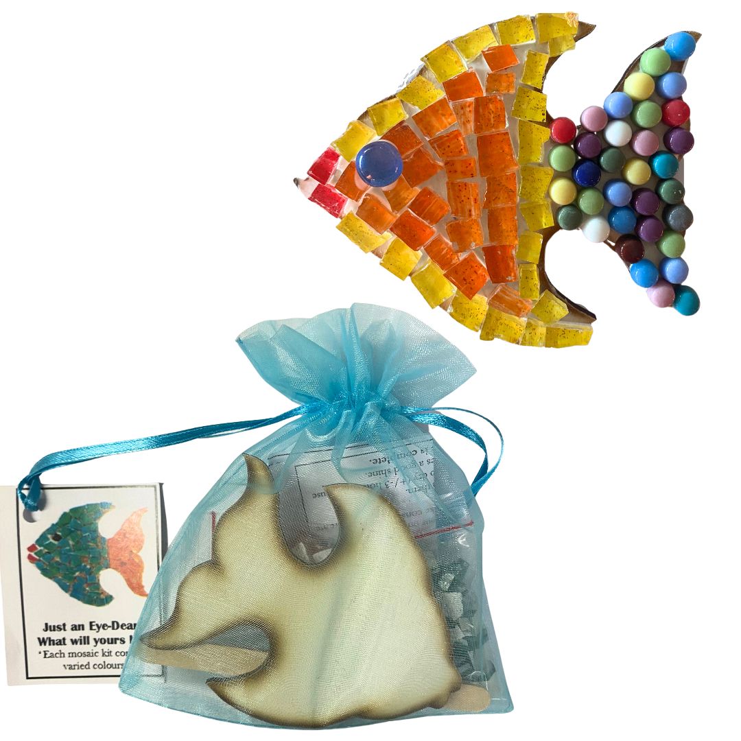 Single - Mosaic Craft Kit with Magnet - Fish (Small)