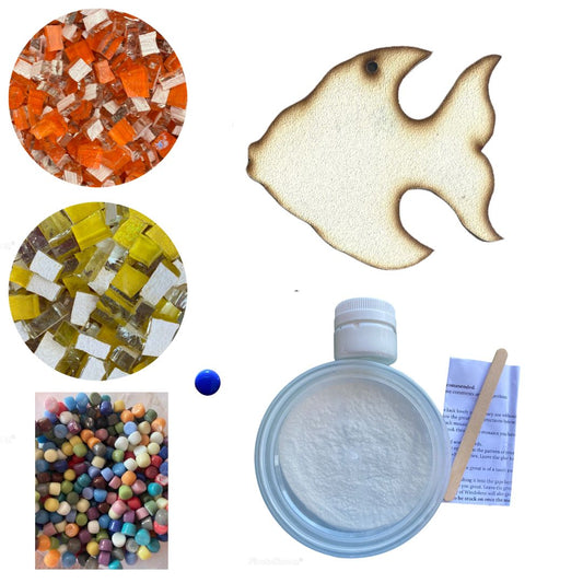 Single - Mosaic Craft Kit with Magnet - Fish (Small)