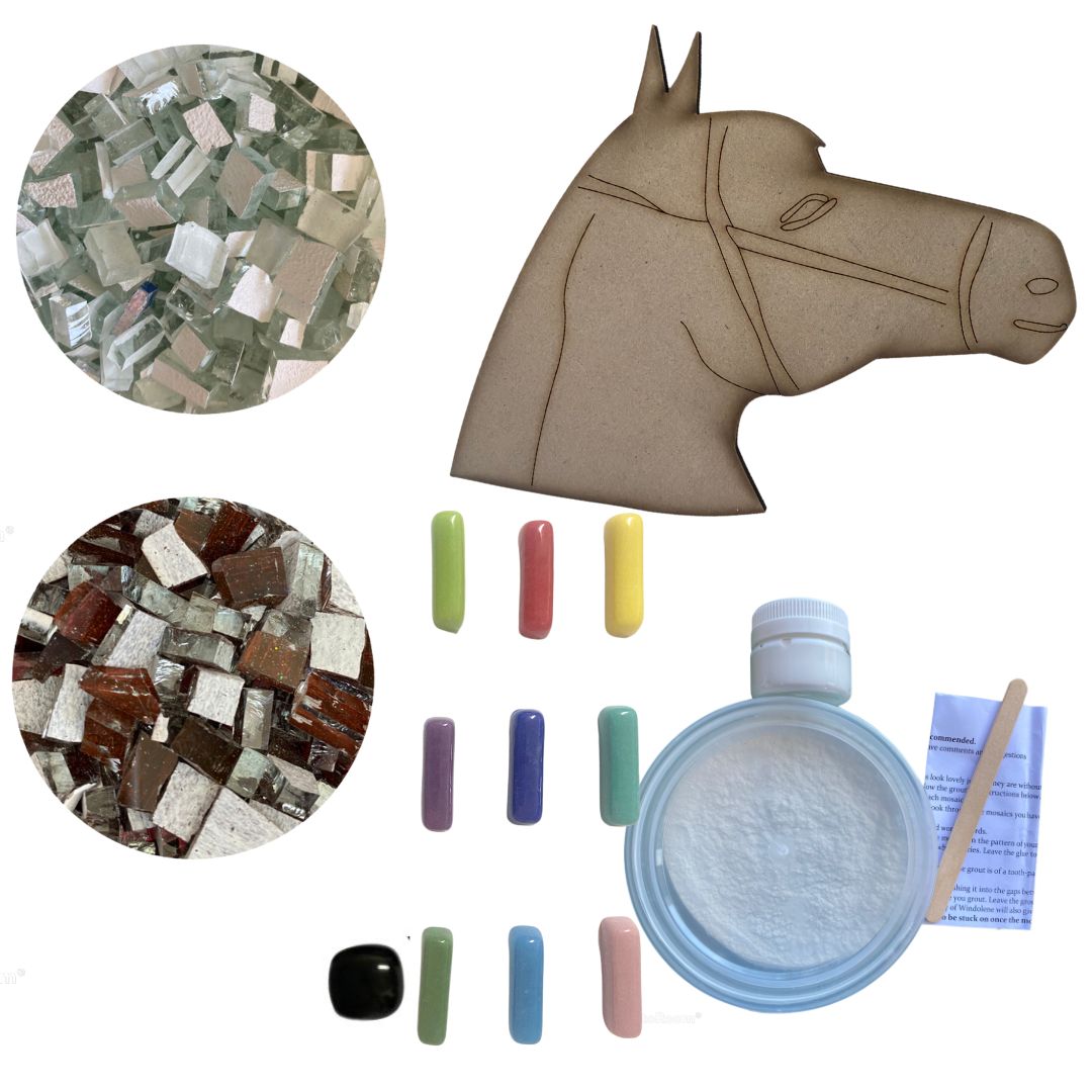 Mosaic Craft Kit with Magnet - Horse (Medium)