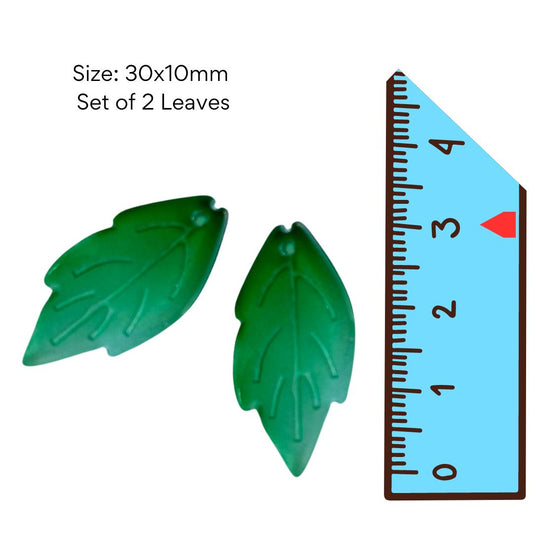 Leaf 6 - Set of 2 (30x10mm)