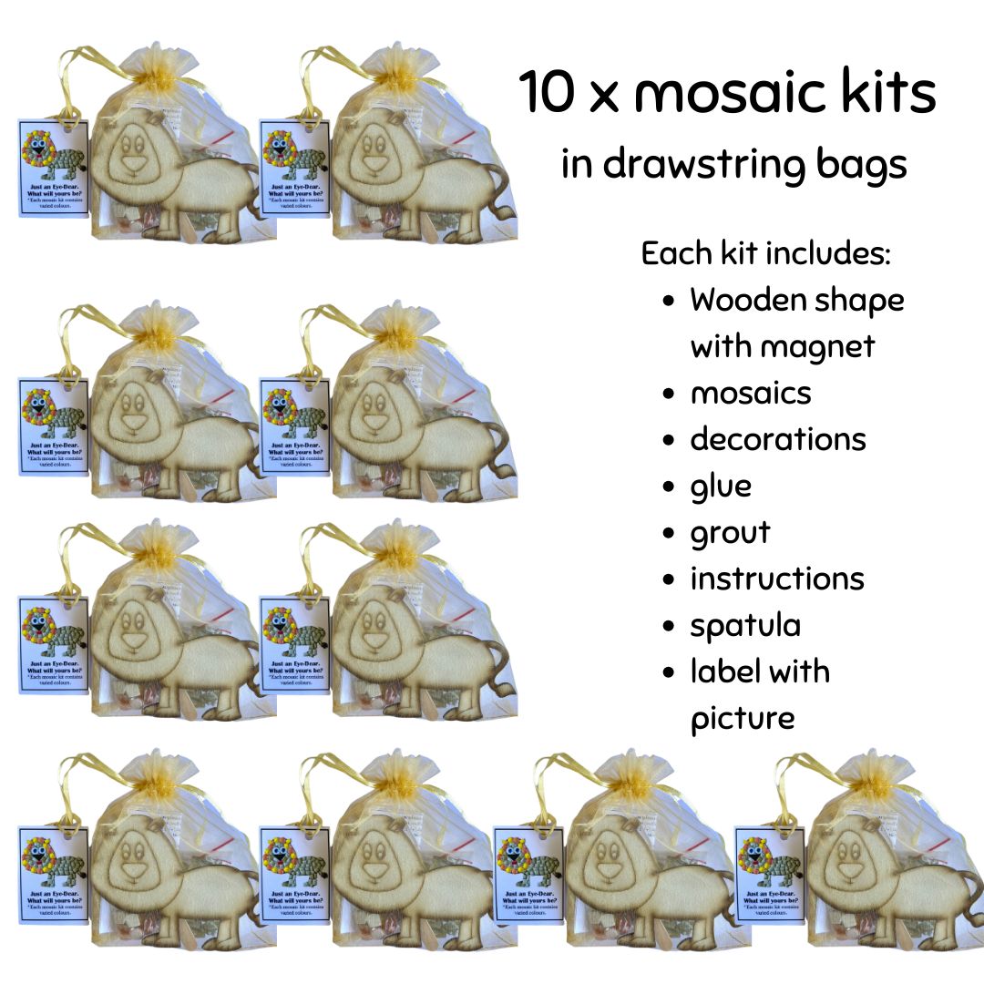 Mosaic Craft Kit with Magnet- Lion (Small)
