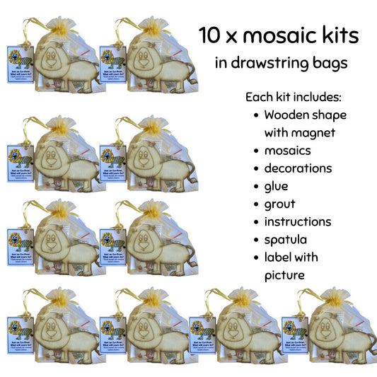 Bulk - Mosaic Craft Kit with Magnet- Lion (Small)