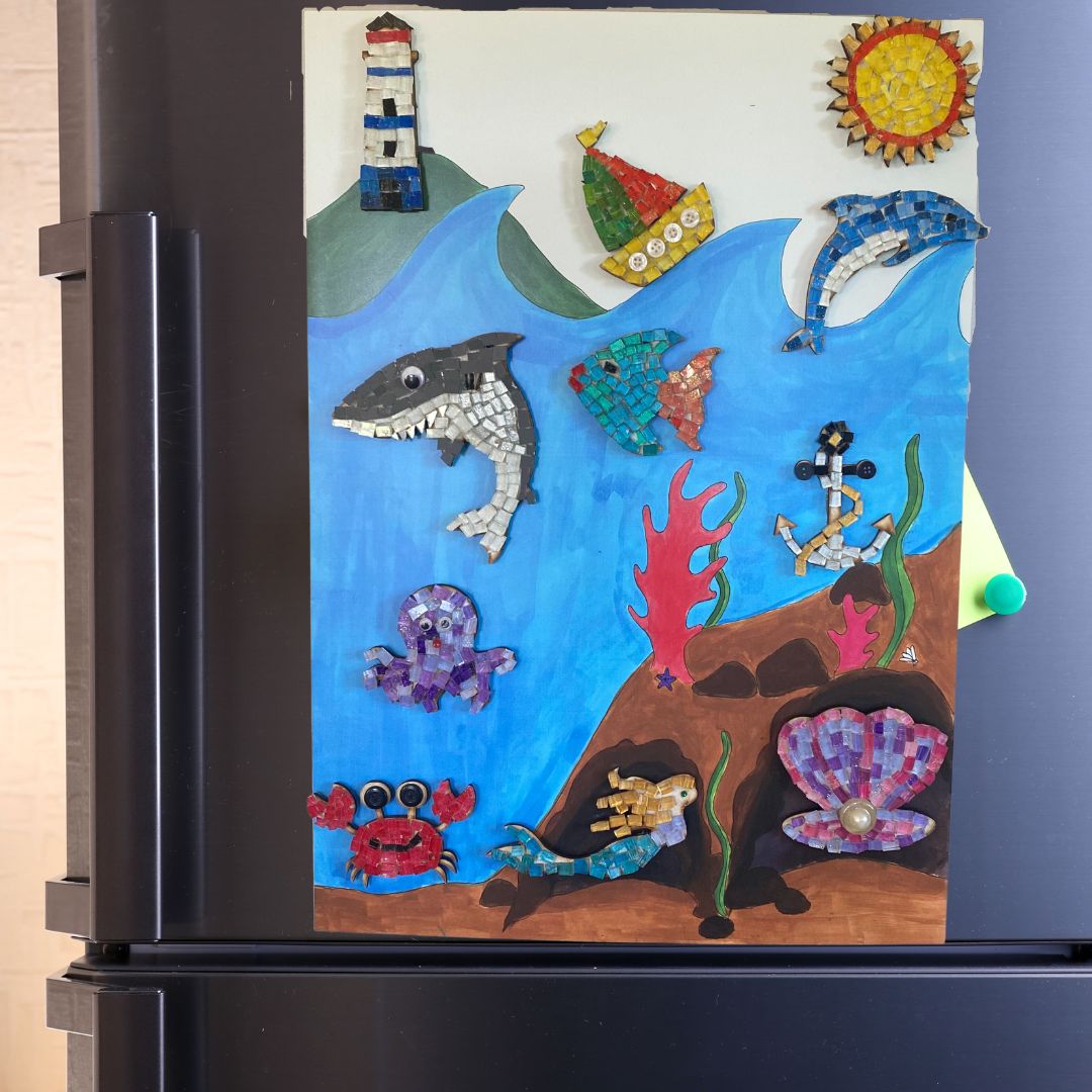 Bulk - Mosaic Craft Kit with Magnet - Sun (Small)