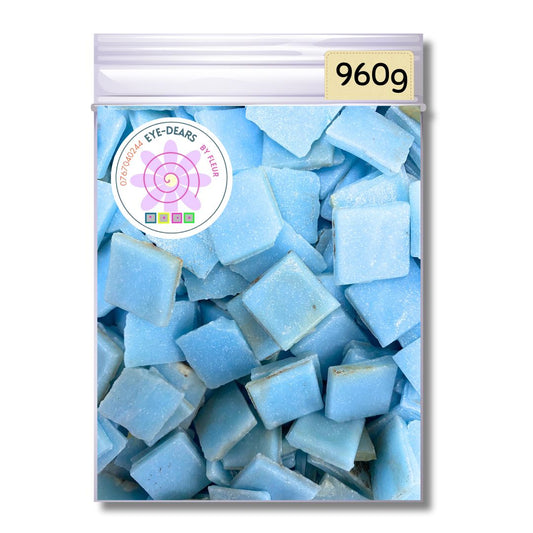 Mosaic Tiles Rustic Whole Mid-Blue 960g (Small tiles for crafting)