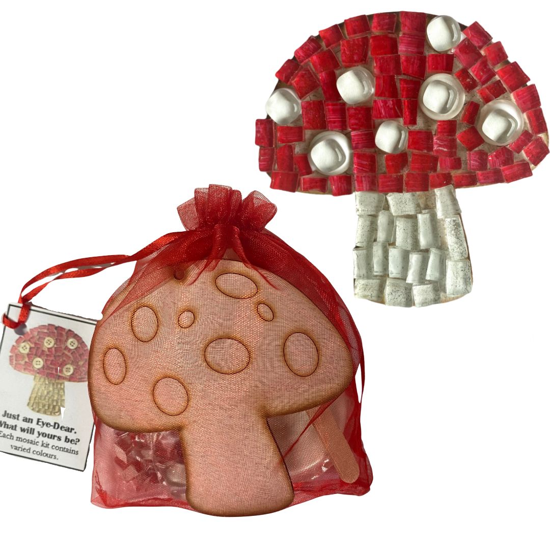 Single - Mosaic Craft Kit with Magnet - Mushroom (Small)