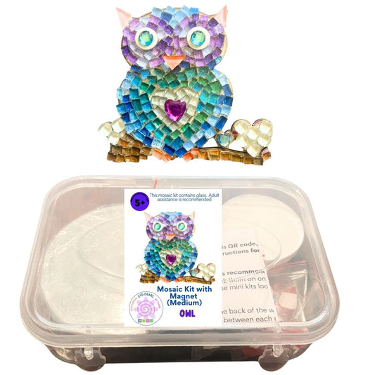 Single - Mosaic Craft Kit with Magnet - Owl (Medium)