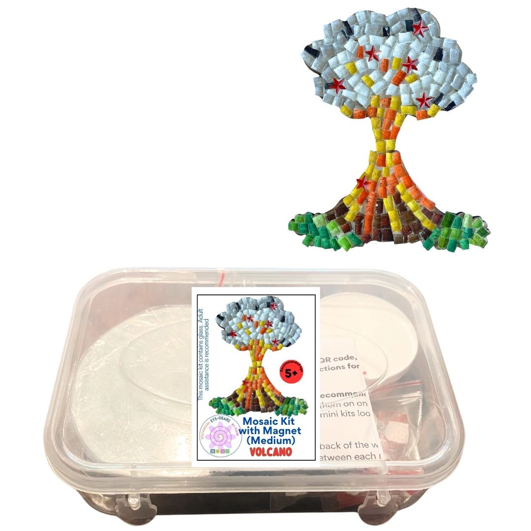 Mosaic Craft Kit with Magnet - Volcano (Medium)