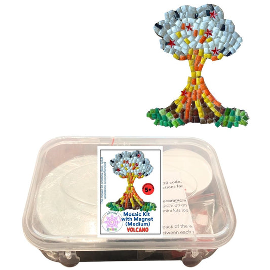 Single - Mosaic Craft Kit with Magnet -Volcano (Medium)