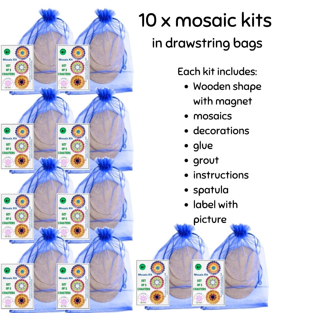 Mosaic Craft Kit - 3 x Coasters (No Magnet)