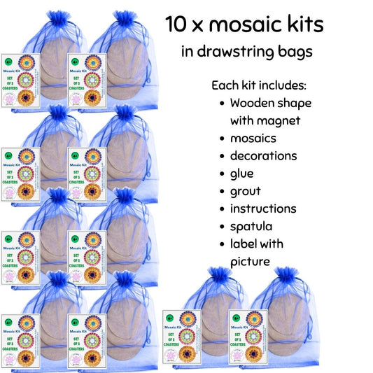 Bulk - Mosaic Craft Kit - 3 x Coasters (No Magnet) (small)