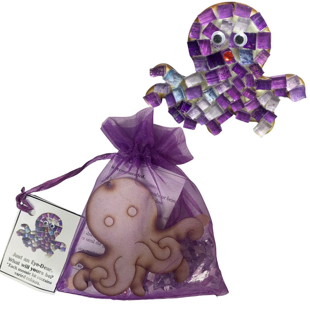 Single - Mosaic Craft Kit with Magnet - Octopus (Small)