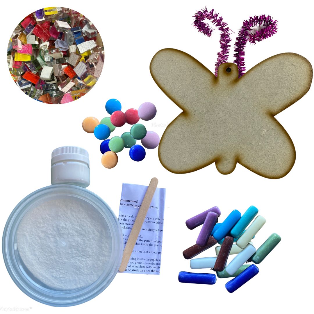 Single - Mosaic Craft Kit with Magnet - Butterfly (Small)