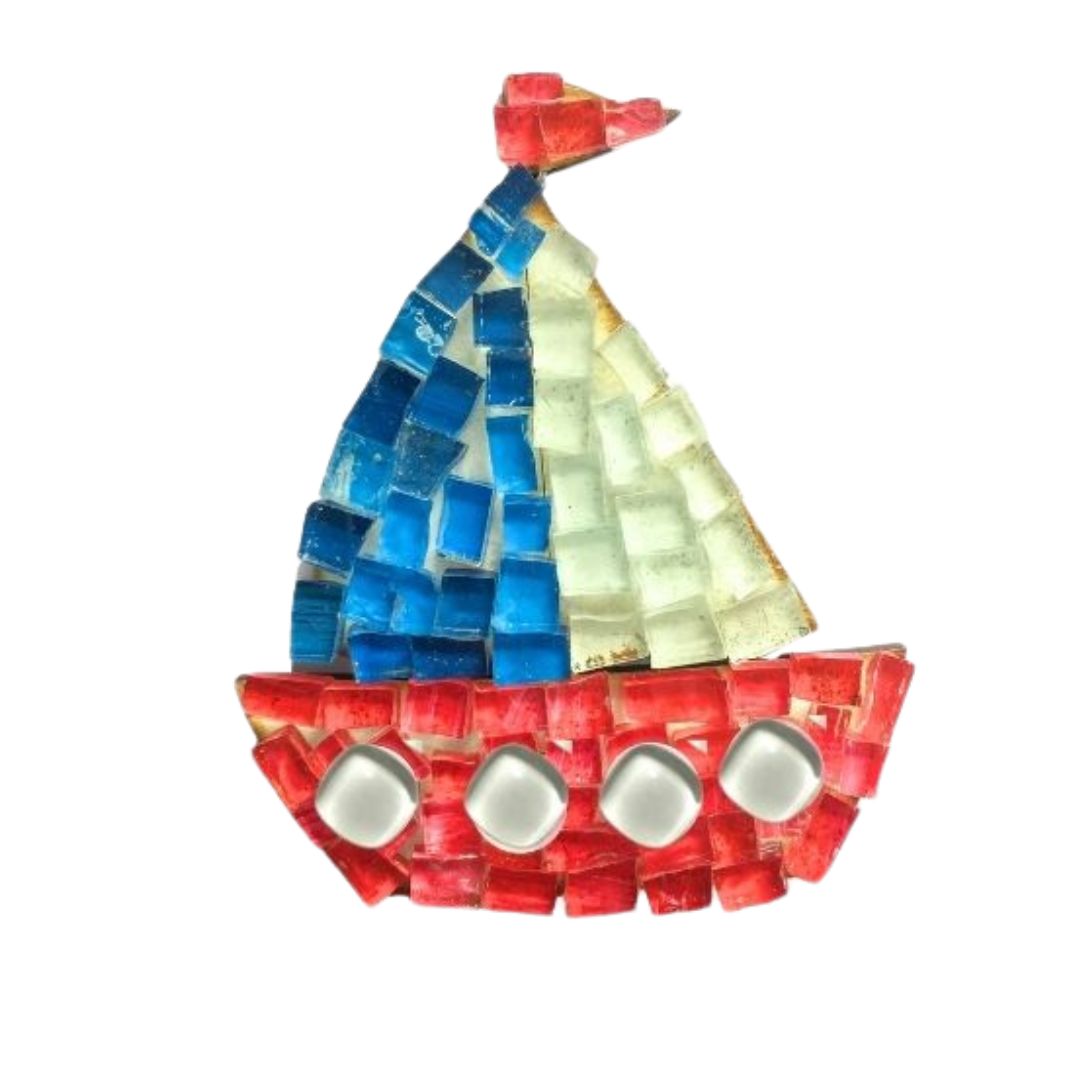 Single - Mosaic Craft Kit with Magnet - Boat (Small)