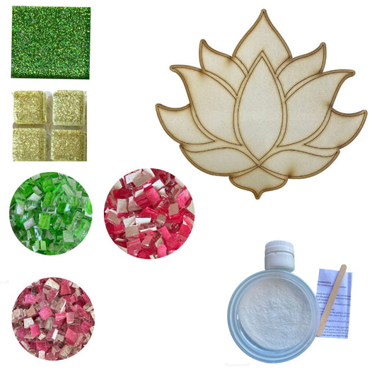 Single - Mosaic Craft Kit with Magnet - Lotus (Medium)