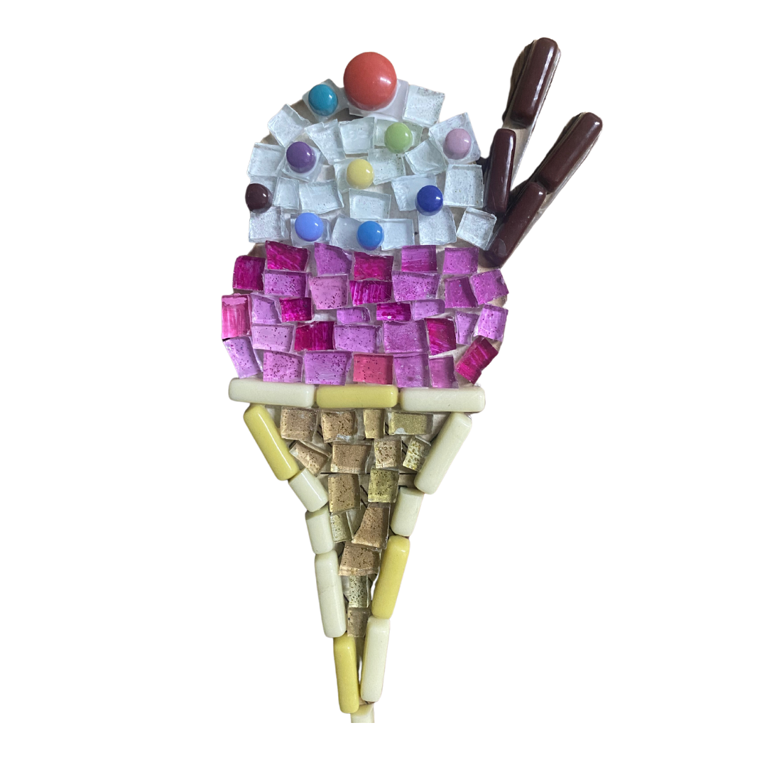 Single - Mosaic Craft Kit with Magnet - Icecream (Medium)