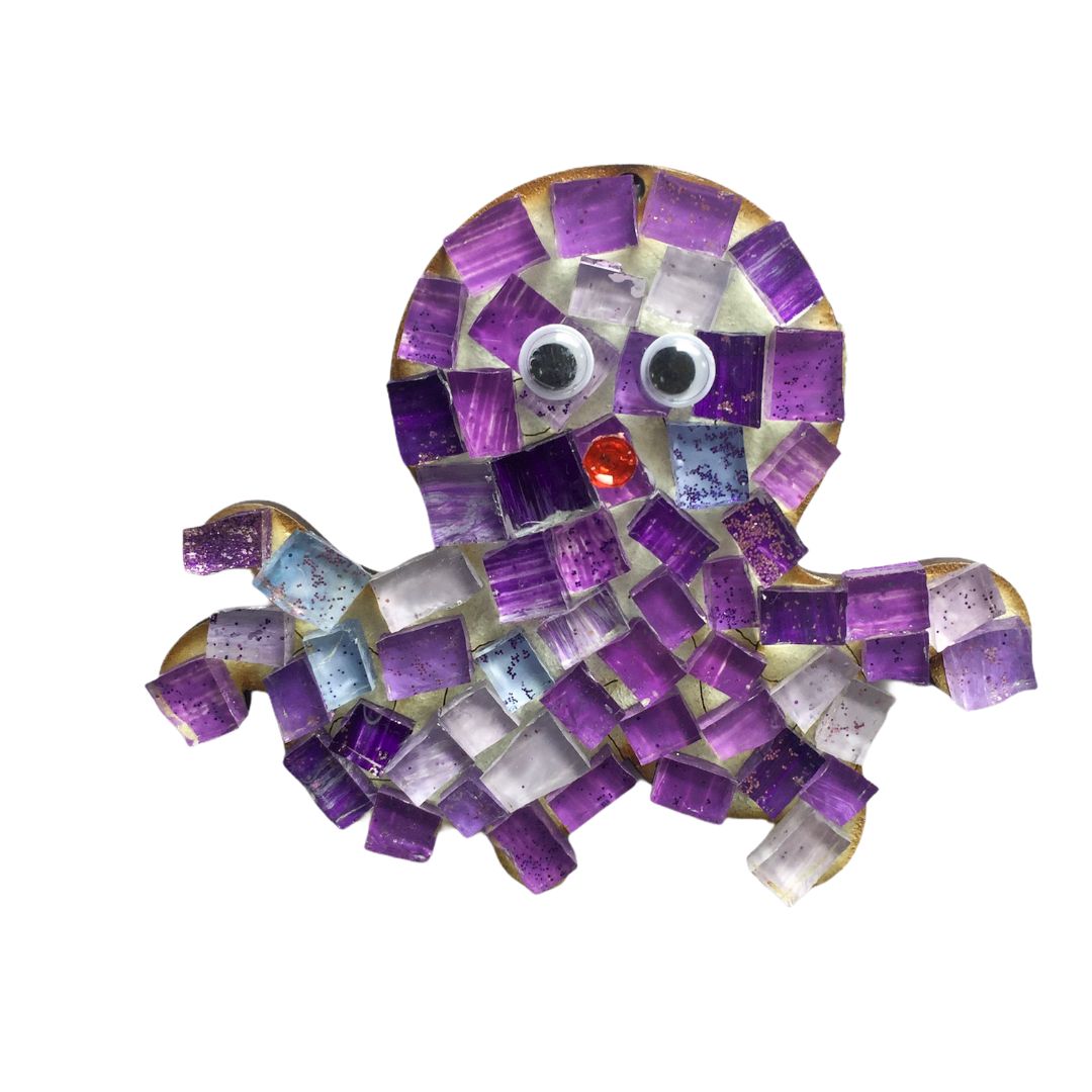 Single - Mosaic Craft Kit with Magnet - Octopus (Small)