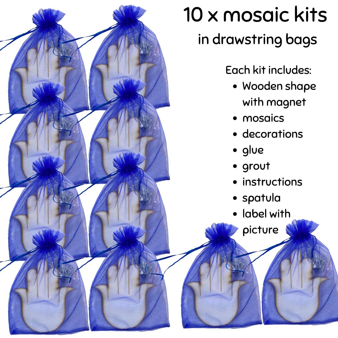 Mosaic Craft Kit with Magnet - Hamsa (age 12+)